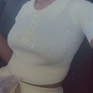 Two piece skirt set.